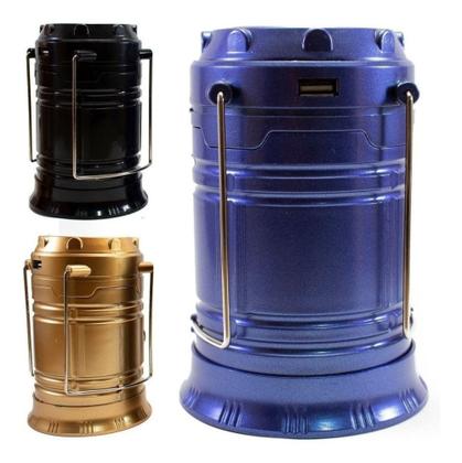 Imagem de Lampião Lanterna Luminária Carregador Solar Led 5800