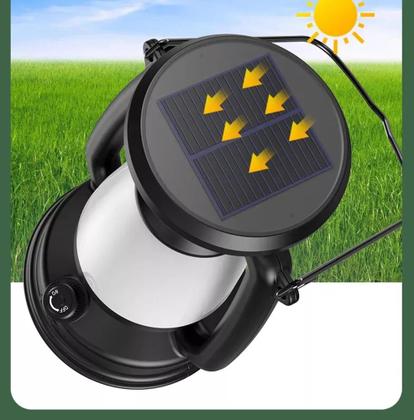 Imagem de Lampião Lanterna Solar Led Luminária Recarregável Camping - ALTOMEX AL-B1691