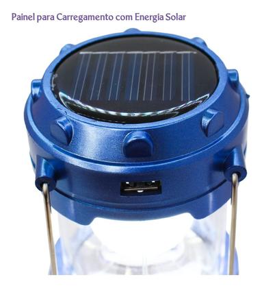 Imagem de Lampião Led Solar Lanterna Luminária Camping Acampamento Pesca Alira Home
