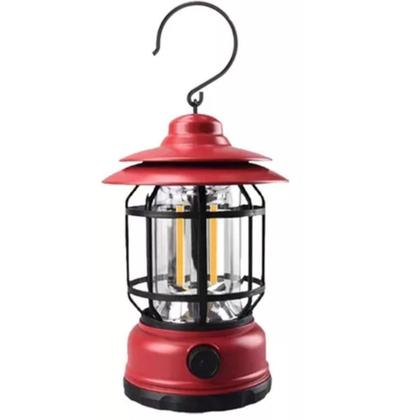 Imagem de Lampião Retro LED Recarregavel USB Tipo C Luminária Portátil