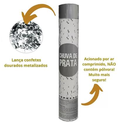 Imagem de Lança Confete Chuva De Ouro Prata Formatura Casamento Festas
