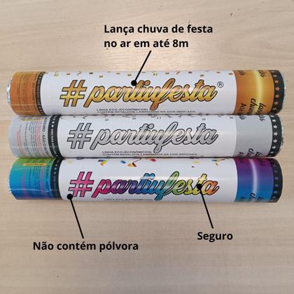 Imagem de Lança Confete Prata, Dourado e Colorido Kit 2 Pçs Para Festa