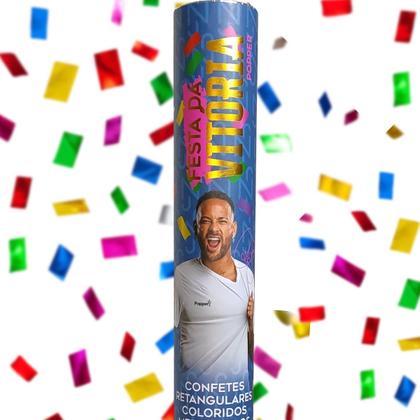 Imagem de Lança Confete Slim Colorido Metálico Neymar Popper