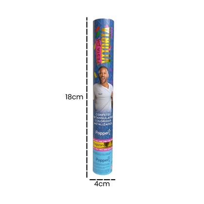 Imagem de Lança Confete Slim Colorido Metálico Neymar Popper