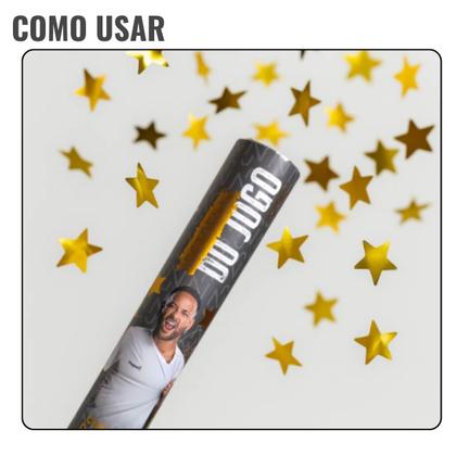 Imagem de Lança Confete Slim Estrelas Douradas Neymar Popper