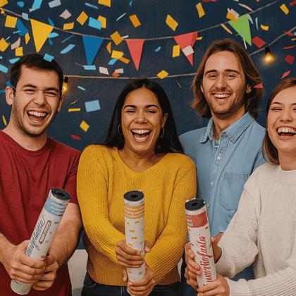 Imagem de Lança Confetes Biodegradável Ecológico 30cm Várias Cores