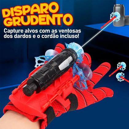 Imagem de Lança Teia Do Homem Aranha Com 3 Dardos Com Ventosas Grudenta Art Brink