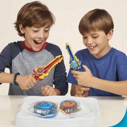 Imagem de Lançador Beyblade Espada Turbo Battle Giro Potente Infantil