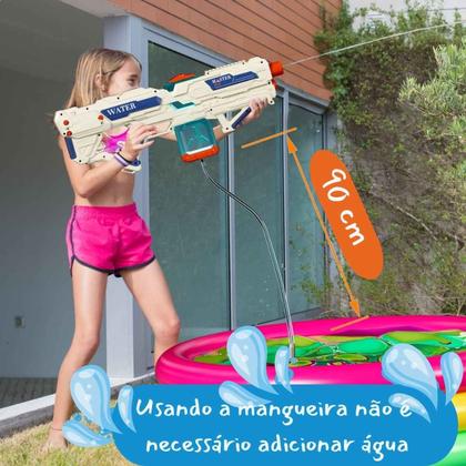 Imagem de Lançador De Água Elétrico Com Mangueira E Bateria Recarregável - Zippy Toys - Capacidade 650mL Alcance 9 Metros