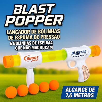 Imagem de Lançador de Bolinhas de Espuma Super Blaster Diversão ao Ar Livre Dia Crianças