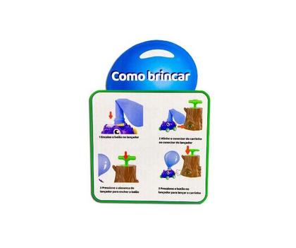 Imagem de Lançador De Carrinho Com Balao Dinossauro - Toyng 45913