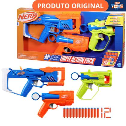 Imagem de Lançador de dardo nerf n series triple action - hasbro f9841