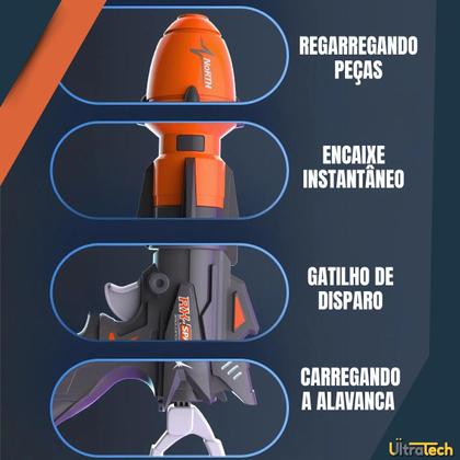 Imagem de Lançador Espacial com Alvo e Dardos  Brinquedo Interativo Infantil Space Blaster ENVIO IMEDIATO