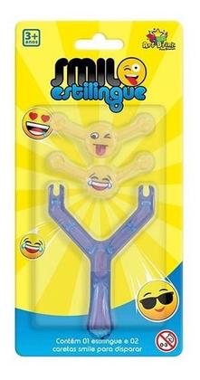 Imagem de Lançador Smile Brinquedo Com 2 Infantil Emojis Estilingue