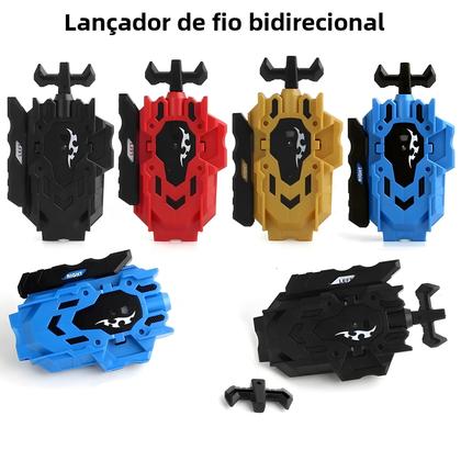 Imagem de Lançadores de Explosão Bidirecional Personalizáveis para Crianças - Giroscópio com Haste de Tração