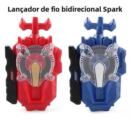 Imagem de Lançadores de Explosão Bidirecional Personalizáveis para Crianças - Giroscópio com Haste de Tração