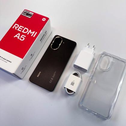 Imagem de Lançamento 2025 Xiaomi Redmi A5 120Hz Câmera 32MP dupla 128GB 8GB RAMBOOST tela de 6.8 com 5200mAh Celular Design Premium Top 1º Custo benefício