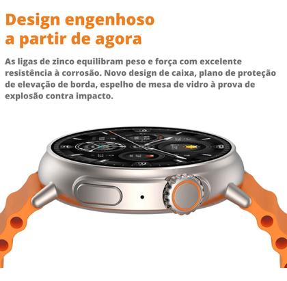 Imagem de Lançamento Relógio Smartwatch Preto Ultra 9 Faz e Recebe Ligações