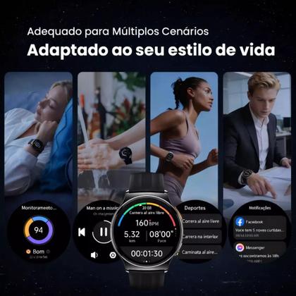 Imagem de Lançamento Relogio Smartwatch Xiaomi Haylou Solar Lite 2 A Prova D agua IOS e Android Masculino e Feminino Sincroniza Com Strava