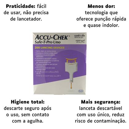 Imagem de Lancetas Accu-chek Safe-t-pro Uno Com 200 Unidades