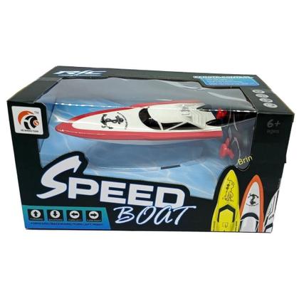 Imagem de Lancha com controle remoto aquático multifunções recarregável brinquedo para água