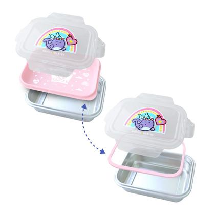 Imagem de Lancheira 2 estágios em inox arco íris