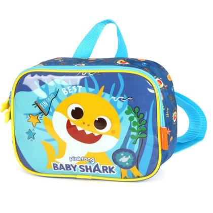 Imagem de Lancheira Baby Shark Pinkfong Tubarao Familia Azul Com Alça