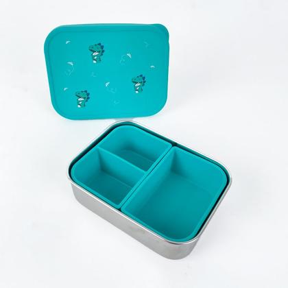 Imagem de Lancheira Bento Box em Aço Inox com Divisórias Removíeis Leo - Petit Piá