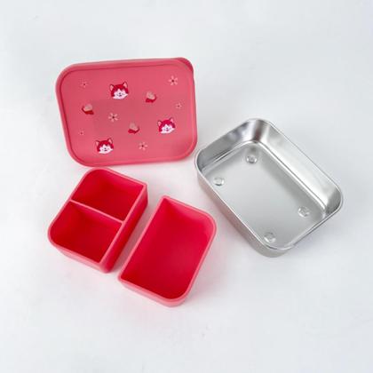 Imagem de Lancheira Bento Box em Aço Inox com Divisórias Removíveis Lia - Petit Piá