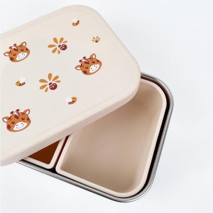 Imagem de Lancheira Bento Box em Aço Inox com Divisórias Removíveis Sol- Petit Piá