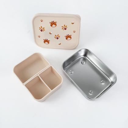 Imagem de Lancheira Bento Box em Aço Inox com Divisórias Removíveis Sol- Petit Piá