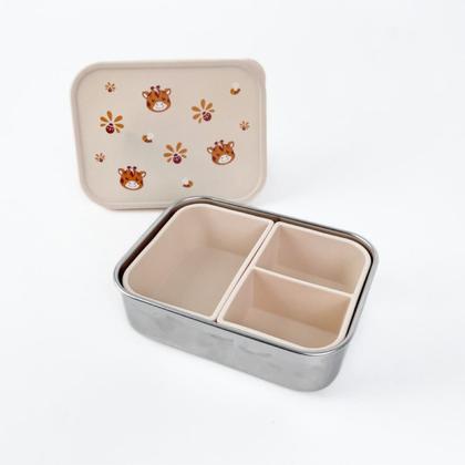 Imagem de Lancheira Bento Box em Aço Inox com Divisórias Removíveis Sol- Petit Piá