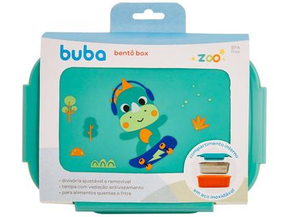 Imagem de Lancheira Bento Box Inox Zoo Dino 600ml - Buba