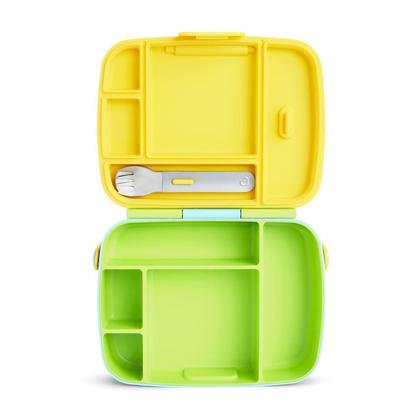 Imagem de Lancheira Bento Box Munchkin Amarelo Verde Azul com Talheres