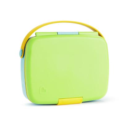 Imagem de Lancheira Bento Box Munchkin Amarelo Verde Azul com Talheres