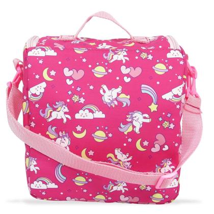 Imagem de Lancheira Bolsa Feminina Térmica Unicórnio Escolar Academia - Mac Mochilas