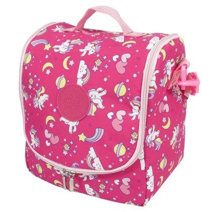 Imagem de Lancheira Bolsa Feminina Térmica Unicórnio Escolar Academia - Mac Mochilas