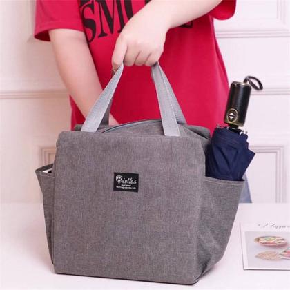 Imagem de Lancheira Bolsa Passeio Marmita Viagem Academia Praia Bebida Casual