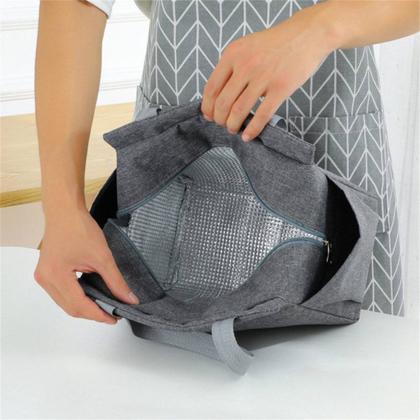 Imagem de Lancheira Bolsa Passeio Marmita Viagem Academia Praia Bebida Casual