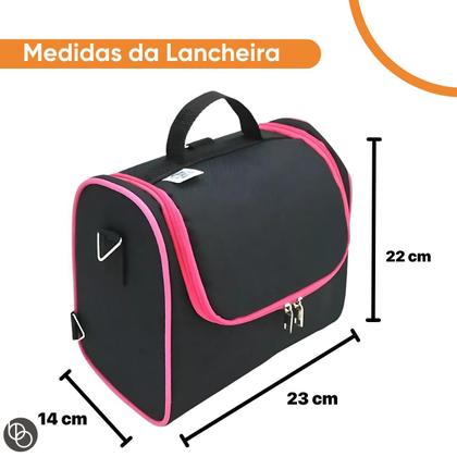 Imagem de Lancheira Bolsa térmica frasqueira alimentos marmita bebidas com alça 3 em 1  bubag