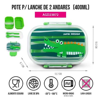 Imagem de Lancheira Bolsa Térmica Infantil Escolar Marmita Garrafinha