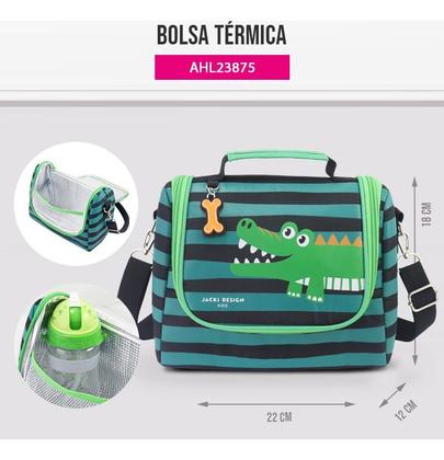 Imagem de Lancheira Bolsa Térmica Infantil Escolar Marmita Garrafinha