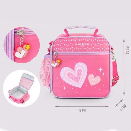 Imagem de Lancheira Bolsa Térmica Necessaire Marmita Lanches Infantil Escola Passeio Creche Menino Menina Alça Ombro