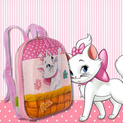 Imagem de Lancheira Costas 3D Gata Marie Impermeável Infantil Escolar
