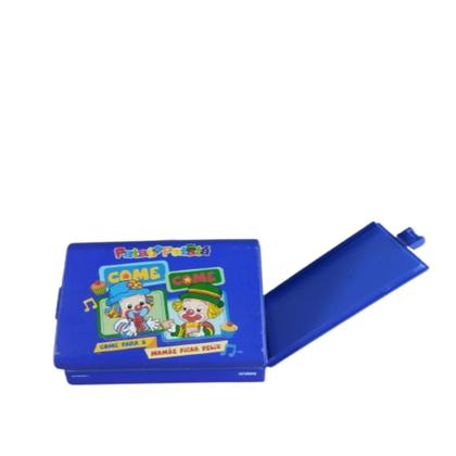 Imagem de Lancheira Escolar Infantil Patati Patata Marmita 3 Divisorias Pote Duplo Passeio Com Trava Azul