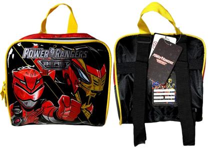 Imagem de Lancheira Escolar Térmica Infantil Juvenil  Estampa Boneco Power Rangers Beast Morphers  Preto E Vermelho  Licenciado Hasbro Luxcel