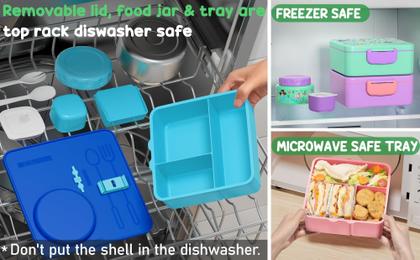 Imagem de Lancheira Fimibuke Bento com garrafa térmica de sopa de 240 ml e recipiente de 1,8 L