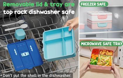 Imagem de Lancheira Fimibuke Bento para crianças 41 onças 4 compartimentos+3 anos