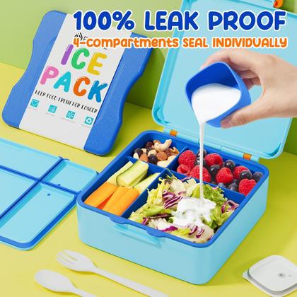 Imagem de Lancheira Fimibuke Chill Bento Box 1065mL com 4 compartimentos com bolsa de gelo