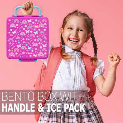 Imagem de Lancheira Fimibuke Chill Bento Box 1065mL com 4 compartimentos com bolsa de gelo